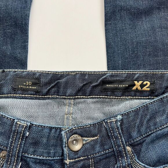 Express X2 (Vintage) "Stella Boot" Low Rise Bootcut Cotton Jeans 4 - Picture 3 of 4